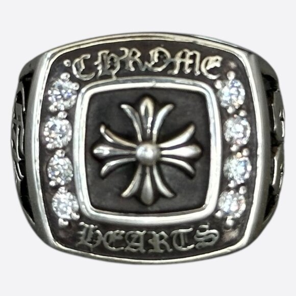Chrome Hearts Silver & Diamond Championship Ring - Picture 1 of 6